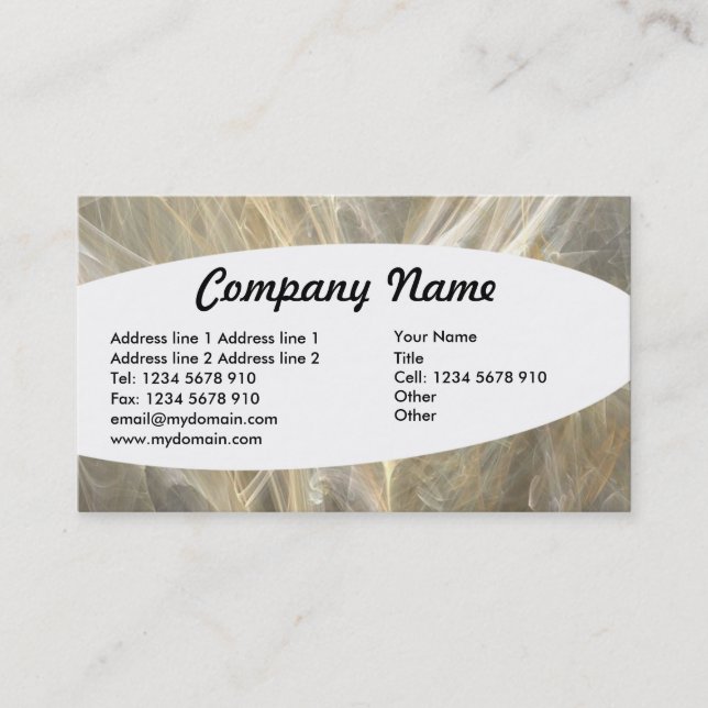 Tarjeta De Visita Eliptico - Fractal (Anverso)