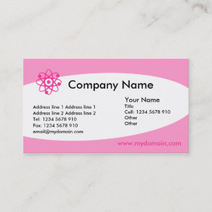 Tarjeta De Visita Eliptico - Rosa