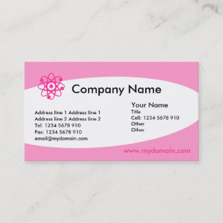 Tarjeta De Visita Eliptico - Rosa