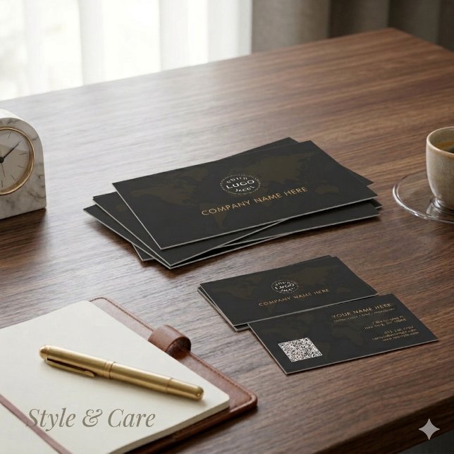 Tarjeta De Visita Elite Black Gold Corporate Identity Business Card (Elite Black Gold Corporate Identity Business Card)