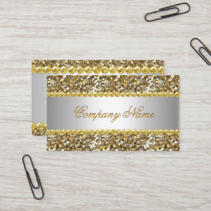 Tarjeta De Visita Elite Business Oro Plata Diamante Brillo 4