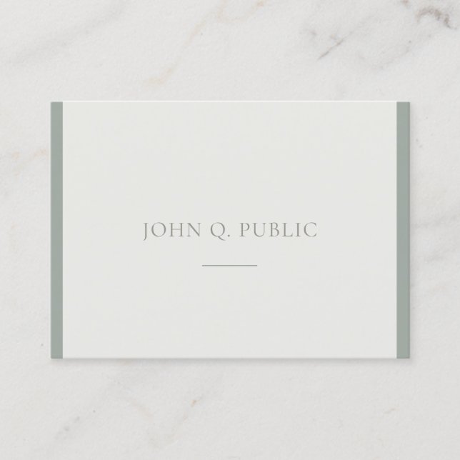 Tarjeta De Visita Elite Profesional Diseño Simple Green Trendy Top (Anverso)