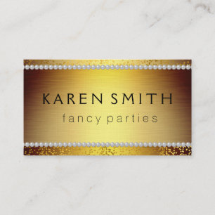 Tarjeta De Visita Elite VIP Luxe Golden / Gold Speckles
