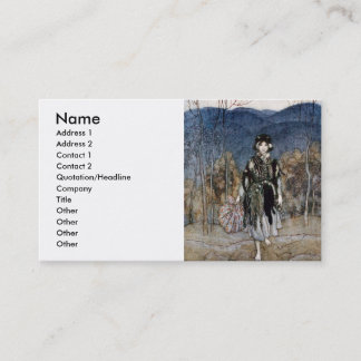 Tarjeta De Visita Ella fue adelante, y fue adelante, y fue adelante