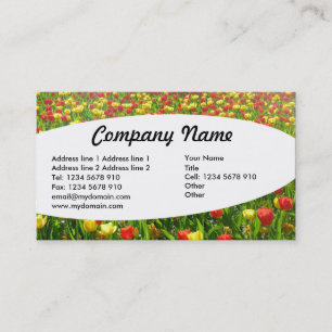 Tarjeta De Visita Elliptical - Mar de Tulipanes II