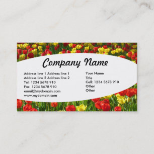 Tarjeta De Visita Elliptical - Mar de Tulipanes III