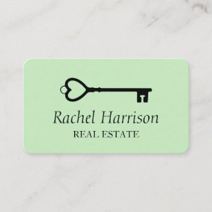 Tarjeta De Visita Elogio del diseñador de interiores Vintage Key In