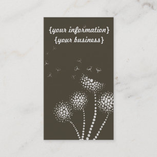 Tarjeta De Visita em del soplo lejos con las flores que soplan