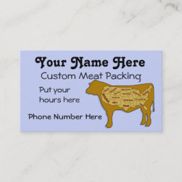 Tarjeta De Visita Embalaje y matanza de la carne de vaca