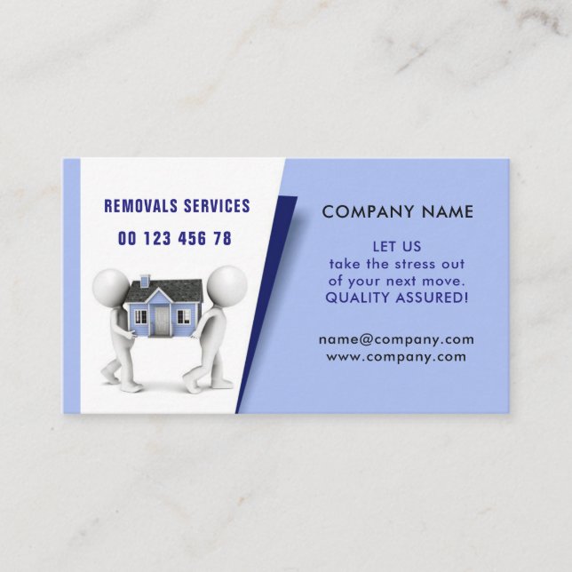 Tarjeta De Visita Embalando y desempaquetando el servicio, servicio (Anverso)