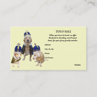 Tarjeta De Visita Embarque real del perro del tratamiento
