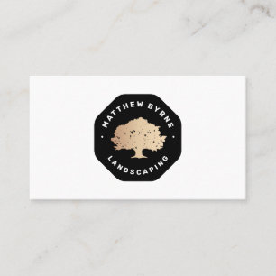 Tarjeta De Visita Emblem Busin, paisajista de árboles