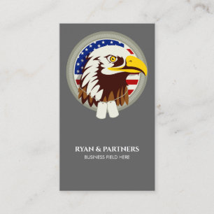 Tarjeta De Visita Emblema de águila bandera vertical de EE. UU.
