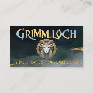 Tarjeta De Visita Emblema de Cabra Grimmloch Fantasy RPG