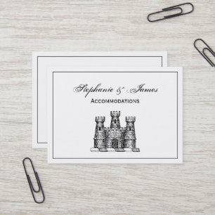 Tarjeta De Visita Emblema de castillo heráldico vintage escudo de ar