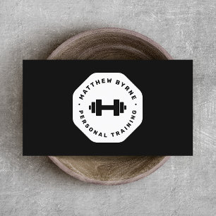 Tarjeta De Visita Emblema de entrenamiento personal para entrenadore