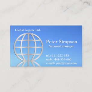 Tarjeta De Visita emblema de globo