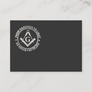 Tarjeta De Visita emblema de la francmasonería