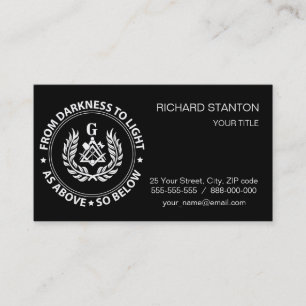 Tarjeta De Visita Emblema de masonería
