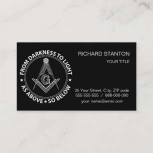 Tarjeta De Visita Emblema de masonería