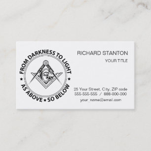 Tarjeta De Visita Emblema de masonería