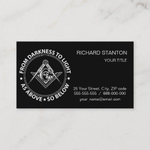 Tarjeta De Visita Emblema de masonería