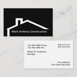 Tarjeta De Visita Emblema del tejado de la construcción moderna