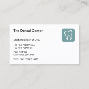 Tarjeta De Visita Emblema Dental de Diente Moderno