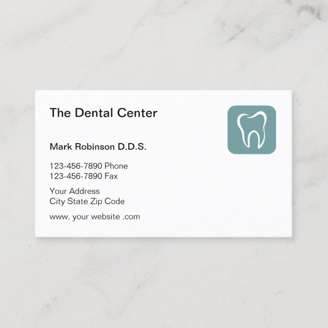 Tarjeta De Visita Emblema dental moderno dental dental (Anverso)