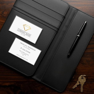 Tarjeta De Visita Emblema Dorado Elegante Mínimo Para cualquier Prof