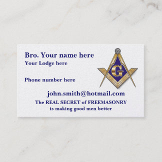 TARJETA DE VISITA EMBLEMA MASÓNICO/DE SHRINERS