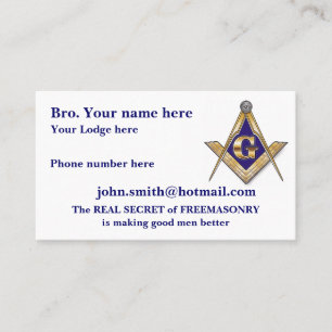 TARJETA DE VISITA EMBLEMA MASÓNICO/DE SHRINERS