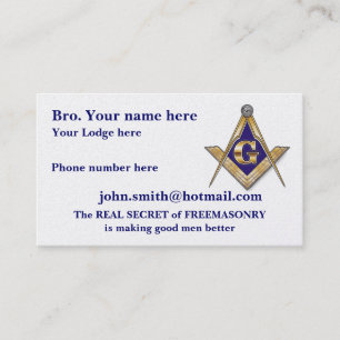 TARJETA DE VISITA EMBLEMA MASÓNICO/DE SHRINERS