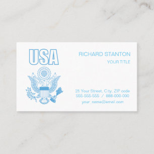 Tarjeta De Visita emblema nacional de los Estados Unidos