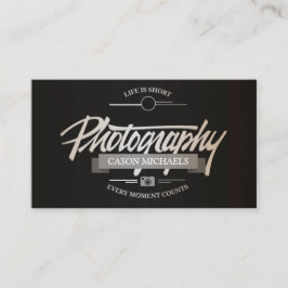 Tarjeta De Visita Emblema tipográfico del vintage con clase de la