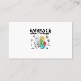 Tarjeta De Visita Embrace Neurodiversity Autism Awareness