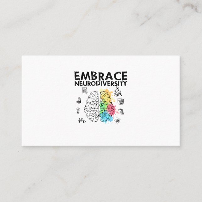 Tarjeta De Visita Embrace Neurodiversity Autism Awareness (Anverso)