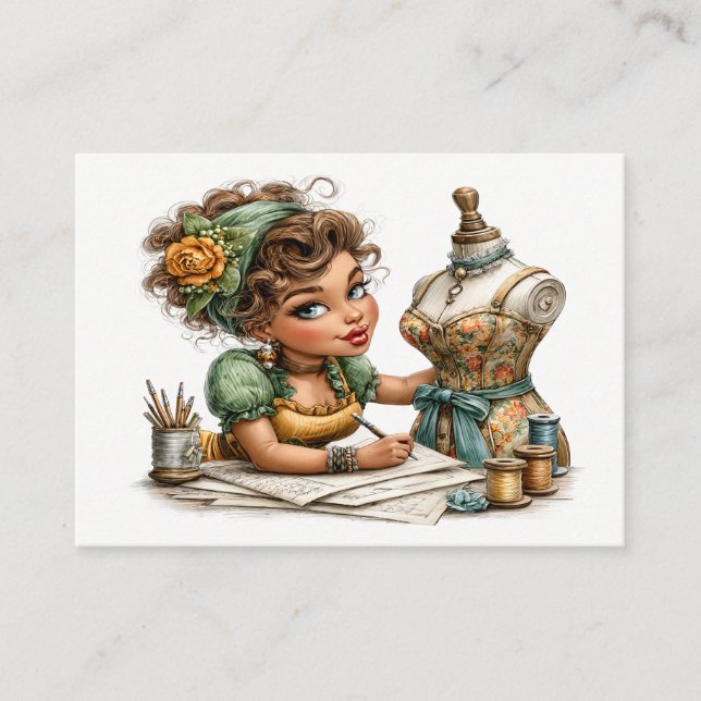 Tarjeta De Visita Embroidery / Sewing / Seamstress  (Anverso)