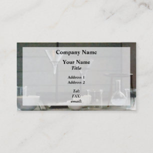 Tarjeta De Visita Embudos, frascos y crisoles
