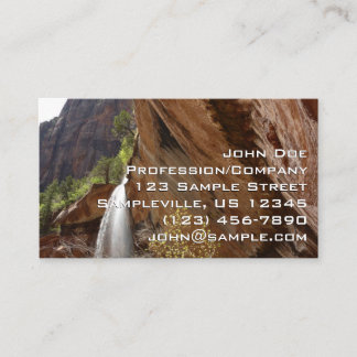 Tarjeta De Visita Emerald Pool Falls III del Parque Nacional Zion