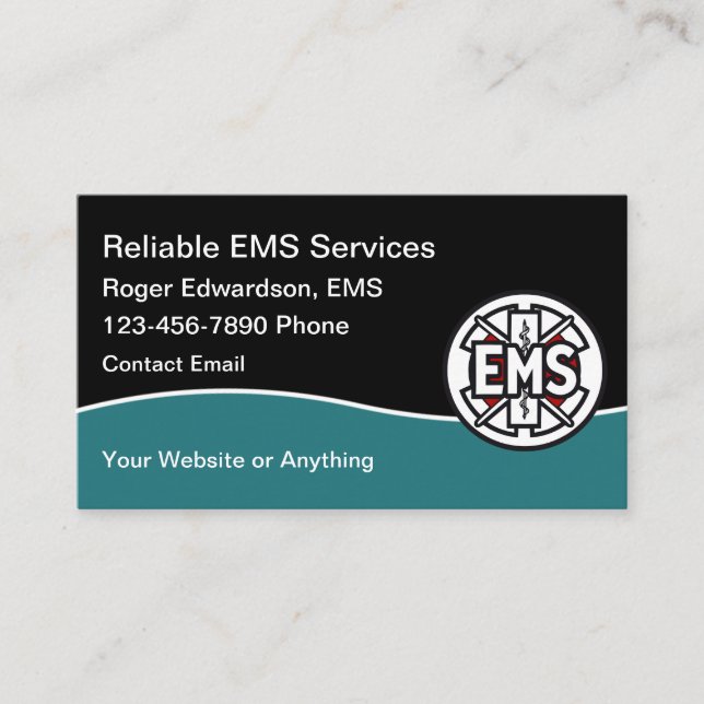 Tarjeta De Visita Emergency Medical Services Driver (Anverso)