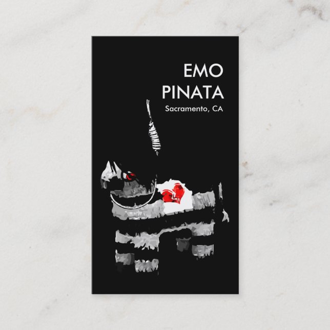 Tarjeta De Visita emo pinata (Anverso)