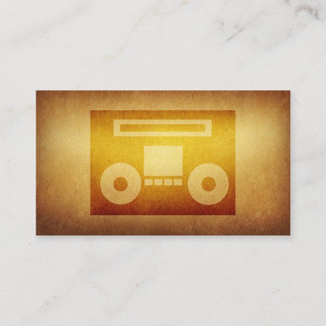 Tarjeta de visita empapelada de la cinta del disc (Anverso)