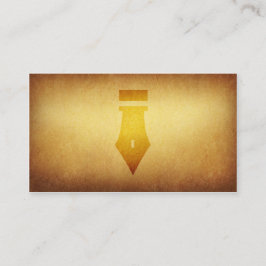 Tarjeta de visita empapelada de la pluma de los