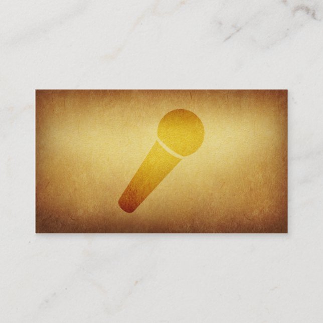 Tarjeta de visita empapelada del cantante del disc (Anverso)