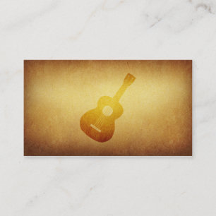 Tarjeta de visita empapelada del músico de la