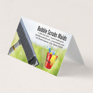 Tarjeta De Visita Empleadas   Ventana de limpieza de colas