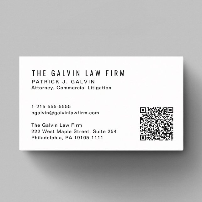 Tarjeta De Visita Empleado de código QR profesional (Capture attention, make connections, and leave a lasting impression with our modern QR business card)