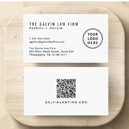 Tarjeta De Visita Empleado de la empresa de códigos QR con logotipo