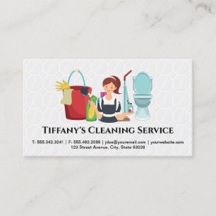 Tarjeta De Visita Empleado de ropa   Suministros y equipo de limpiez